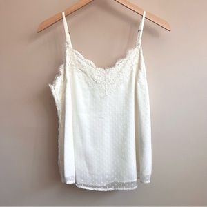 🎄Abercrombie Ivory Lace Cami